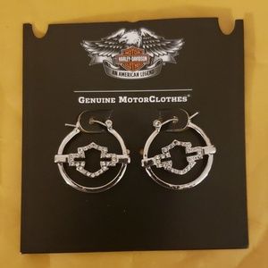 Harley Davidson hoop earrings